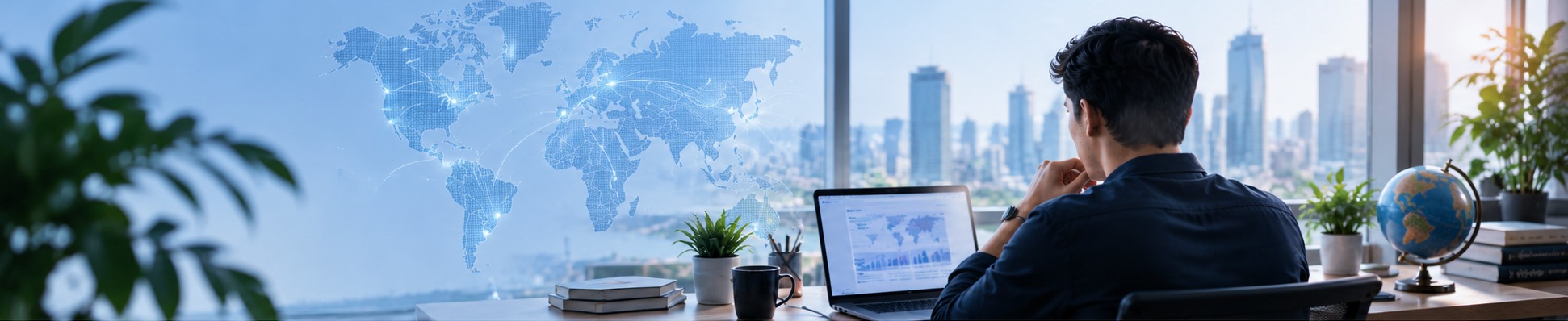 Global business growth workspace